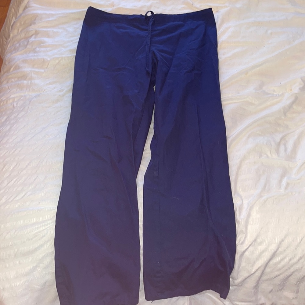 never worn, navy blue scrub pants